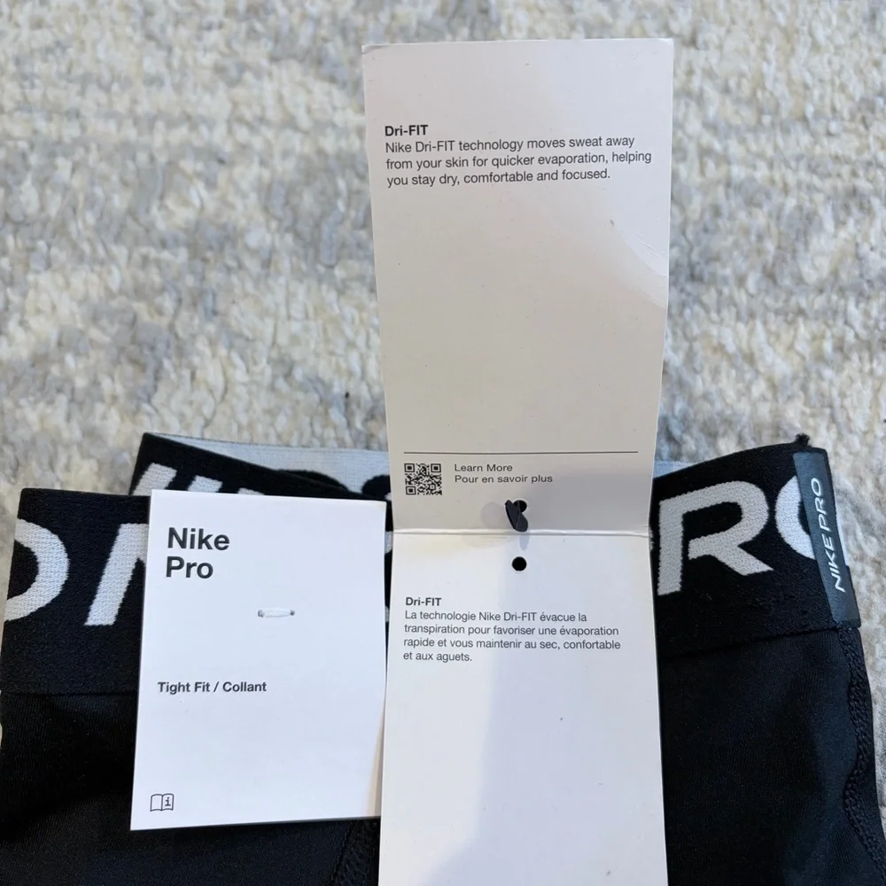 Nike Pro Dri-FIT Kids XL Black Compression Leggings NWT Athletic